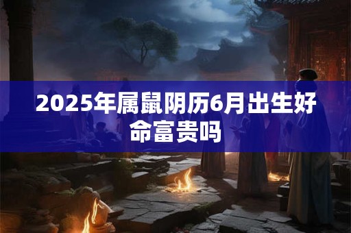 2026年属鼠阴历6月出生好命富贵吗 2026年属鼠阴历6月出生好命富贵吗