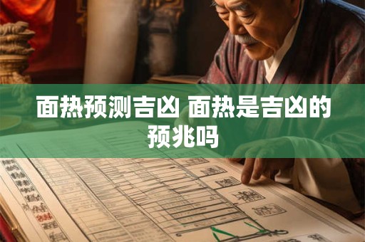 面热预测吉凶 面热是吉凶的预兆吗