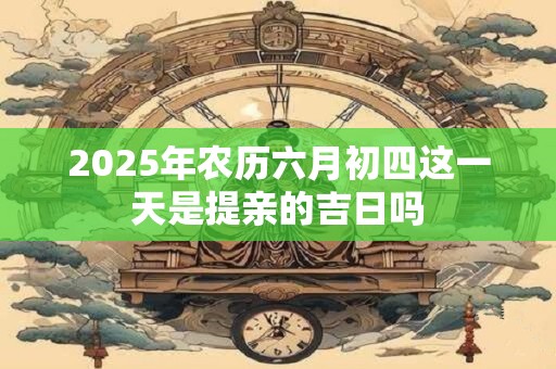 2025年农历六月初四这一天是提亲的吉日吗