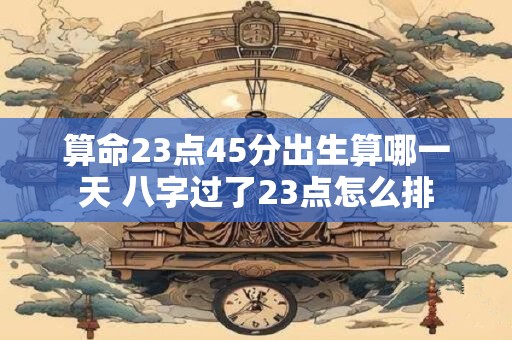 算命23点45分出生算哪一天 八字过了23点怎么排