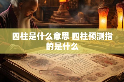 四柱是什么意思 四柱预测指的是什么