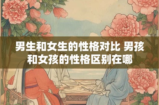 男生和女生的性格对比 男孩和女孩的性格区别在哪