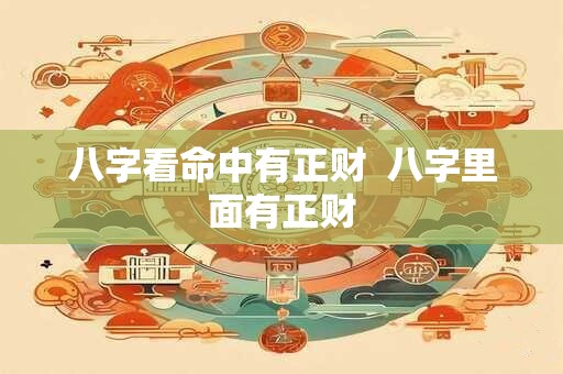 八字看命中有正财  八字里面有正财