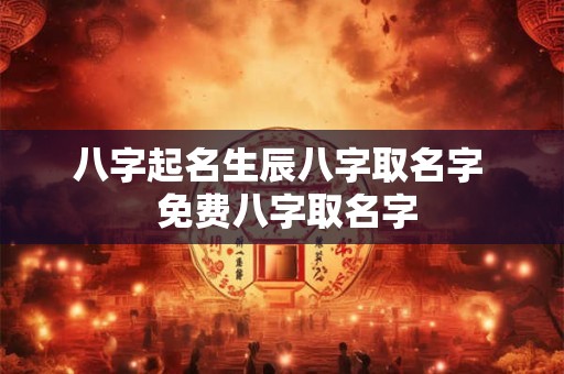 八字起名生辰八字取名字  免费八字取名字