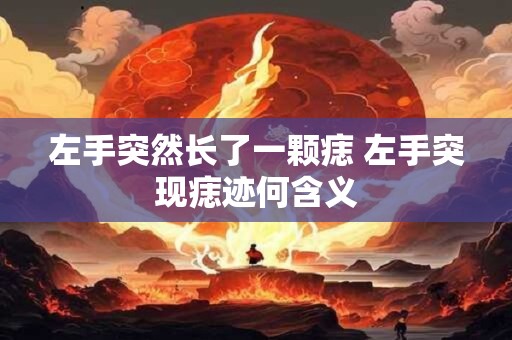 左手突然长了一颗痣 左手突现痣迹何含义