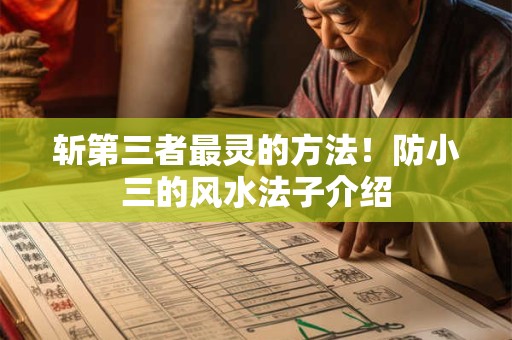 斩第三者最灵的方法！防小三的风水法子介绍