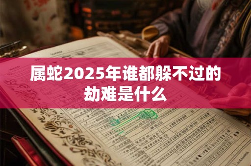 属蛇2025年谁都躲不过的劫难是什么