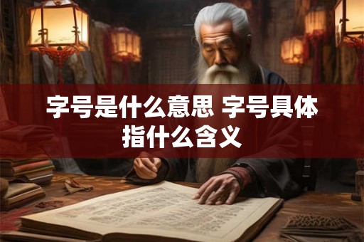 字号是什么意思 字号具体指什么含义