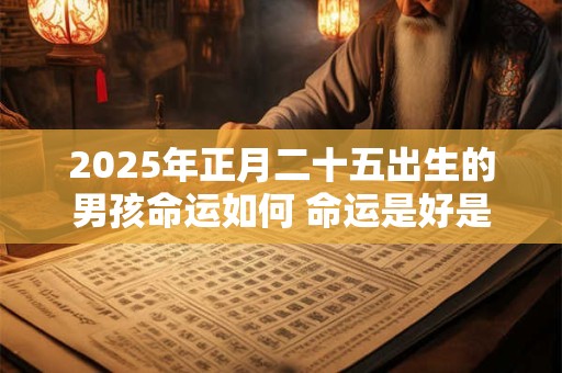 2025年正月二十五出生的男孩命运如何 命运是好是坏