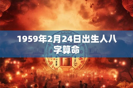 1959年2月24日出生人八字算命