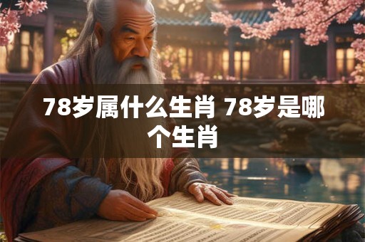 78岁属什么生肖 78岁是哪个生肖