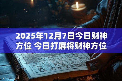 2026年12月7日今日财神方位 今日打麻将财神方位一览表 2026年12月7日今日财神方位 今日打麻将财神方位一览表