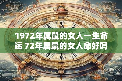 1972年属鼠的女人一生命运 72年属鼠的女人命好吗