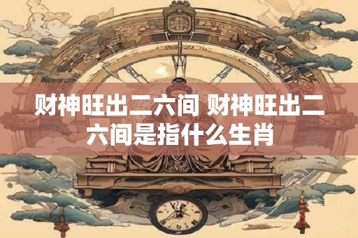 财神旺出二六间 财神旺出二六间是指什么生肖