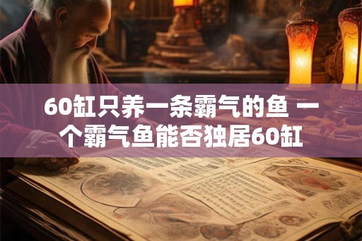 60缸只养一条霸气的鱼 一个霸气鱼能否独居60缸