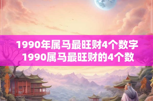 1990年属马最旺财4个数字 1990属马最旺财的4个数字是什么
