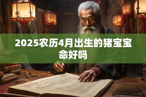 2025农历4月出生的猪宝宝命好吗