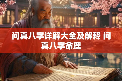 问真八字详解大全及解释 问真八字命理