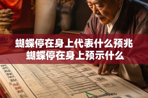 蝴蝶停在身上代表什么预兆 蝴蝶停在身上预示什么