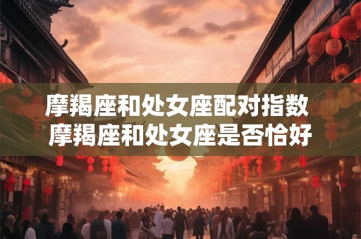 摩羯座和处女座配对指数 摩羯座和处女座是否恰好