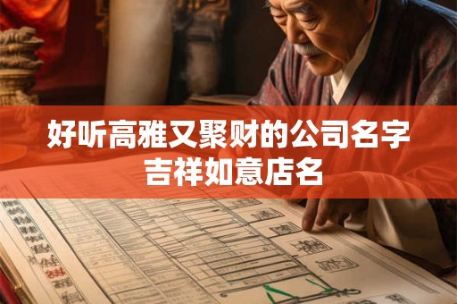 好听高雅又聚财的公司名字 吉祥如意店名