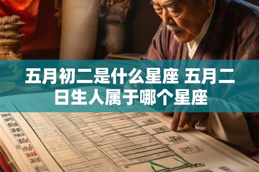 五月初二是什么星座 五月二日生人属于哪个星座