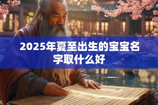 2025年夏至出生的宝宝名字取什么好