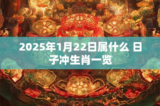 2025年1月22日属什么 日子冲生肖一览