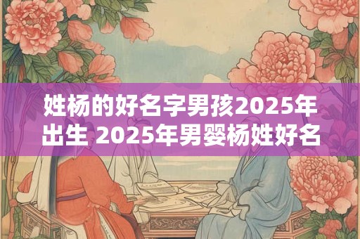 姓杨的好名字男孩2025年出生 2025年男婴杨姓好名