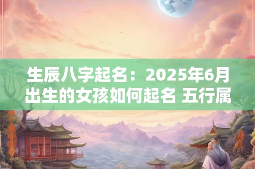 生辰八字起名:2025年6月出生的女孩如何起名 五行属什么 生辰八字起名:2025年6月出生的女孩如何起名 五行属什么
