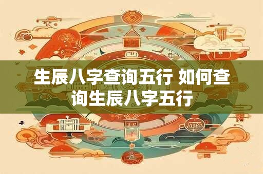 生辰八字查询五行 如何查询生辰八字五行