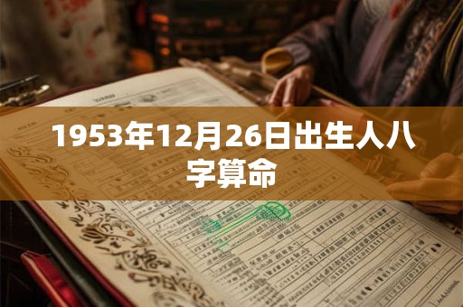 1953年12月26日出生人八字算命