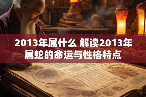 2013年属什么 解读2013年属蛇的命运与性格特点
