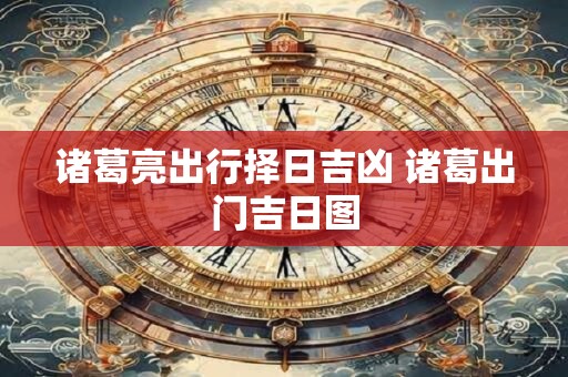诸葛亮出行择日吉凶 诸葛出门吉日图