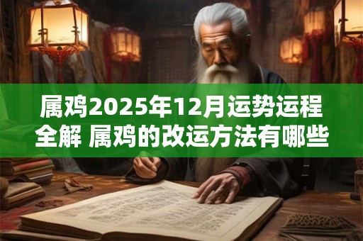 属鸡2025年12月运势运程全解 属鸡的改运方法有哪些 属鸡2025年12月运势运程全解 属鸡的改运方法有哪些
