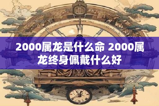 2000属龙是什么命 2000属龙终身佩戴什么好