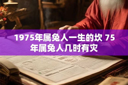 1975年属兔人一生的坎 75年属兔人几时有灾