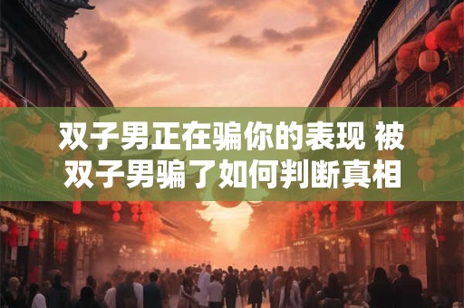 双子男正在骗你的表现 被双子男骗了如何判断真相