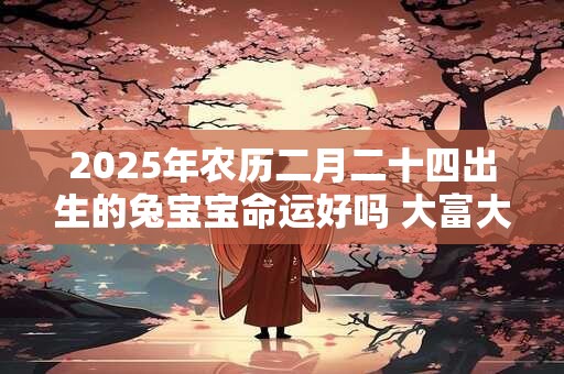2025年农历二月二十四出生的兔宝宝命运好吗 大富大贵吗
