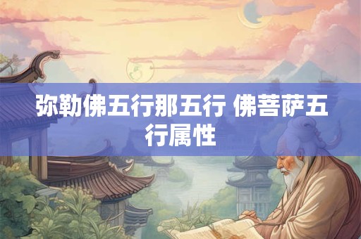 弥勒佛五行那五行 佛菩萨五行属性