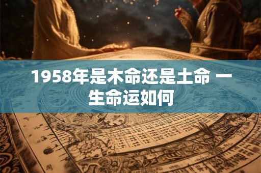 1958年是木命还是土命 一生命运如何
