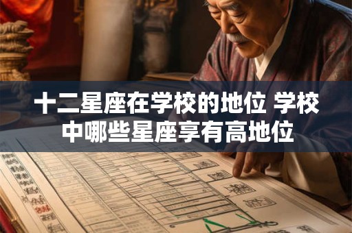 十二星座在学校的地位 学校中哪些星座享有高地位