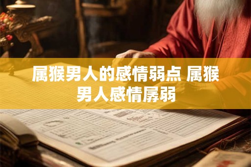 属猴男人的感情弱点 属猴男人感情孱弱