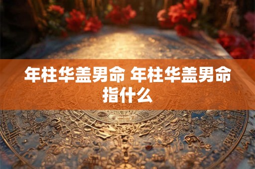 年柱华盖男命 年柱华盖男命指什么