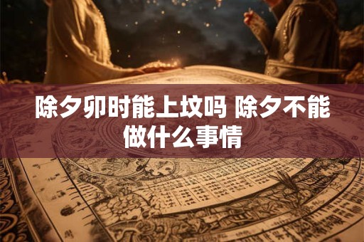 除夕卯时能上坟吗 除夕不能做什么事情
