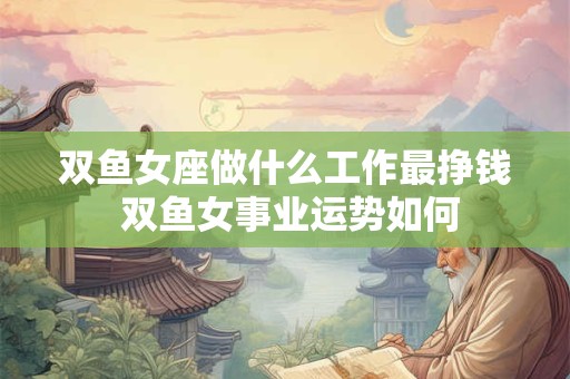 双鱼女座做什么工作最挣钱 双鱼女事业运势如何