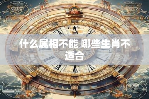 什么属相不能 哪些生肖不适合