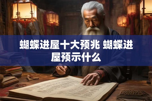 蝴蝶进屋十大预兆 蝴蝶进屋预示什么