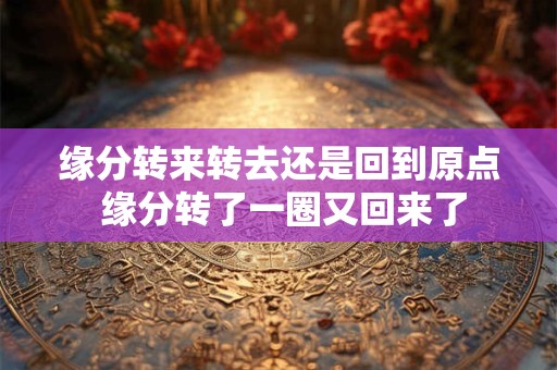 缘分转来转去还是回到原点 缘分转了一圈又回来了