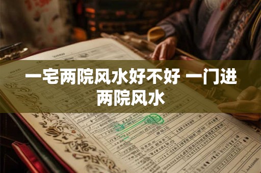 一宅两院风水好不好 一门进两院风水